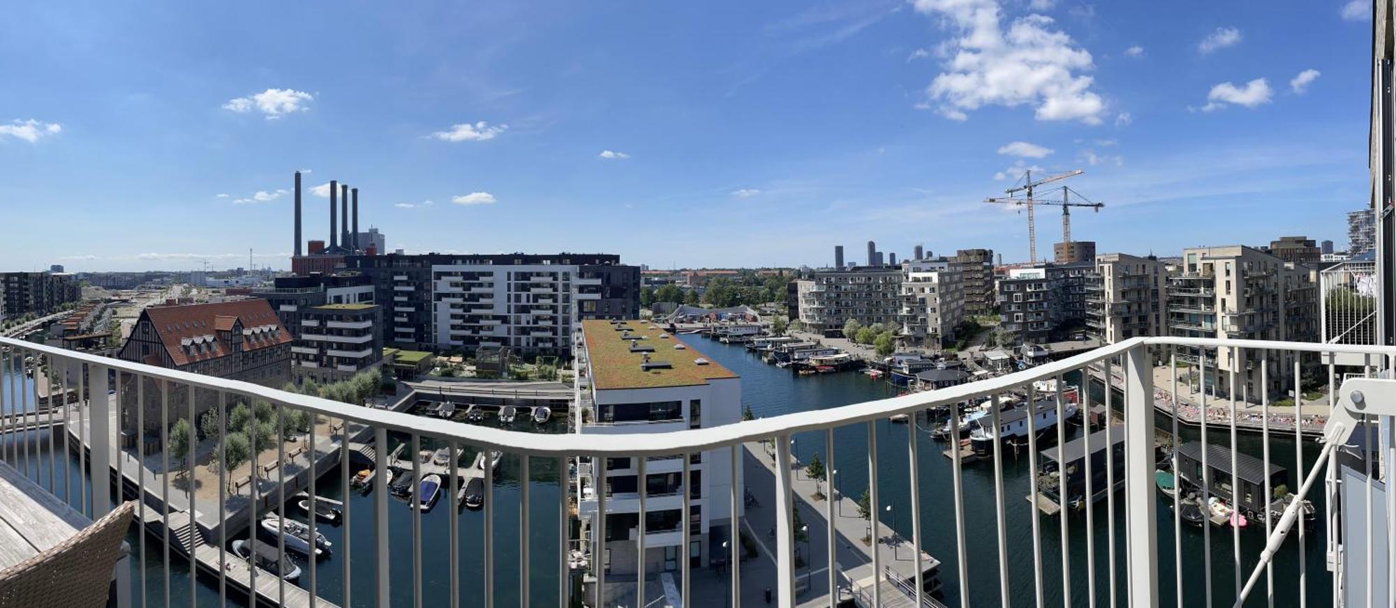 Lejlighed Luksuslejlighed Pa 7 Sal Med Elevator, Vestvendt Altan Og Udsigt Over Havn Og By København