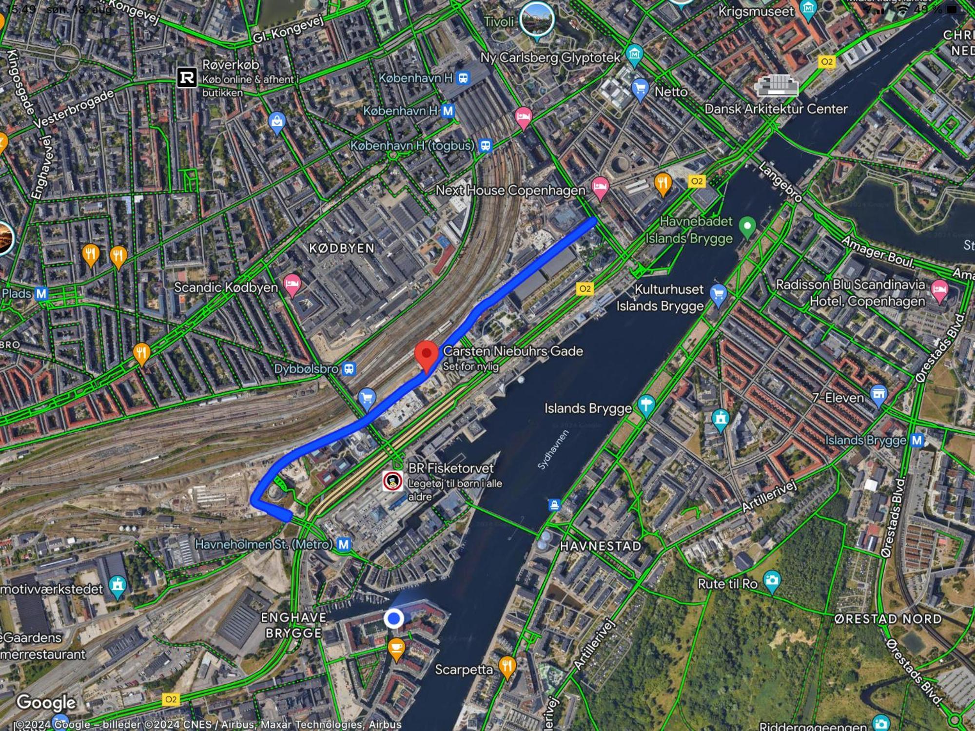 Luksuslejlighed Pa 7 Sal Med Elevator, Vestvendt Altan Og Udsigt Over Havn Og By Lejlighed København